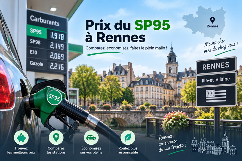 Analyse du prix du SP95 à Rennes